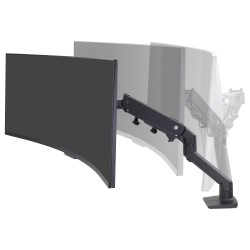 HX DESK MONITOR ARM WITH HD PIVOT MATTE BLACK — Buy in Cyprus with Fast Delivery