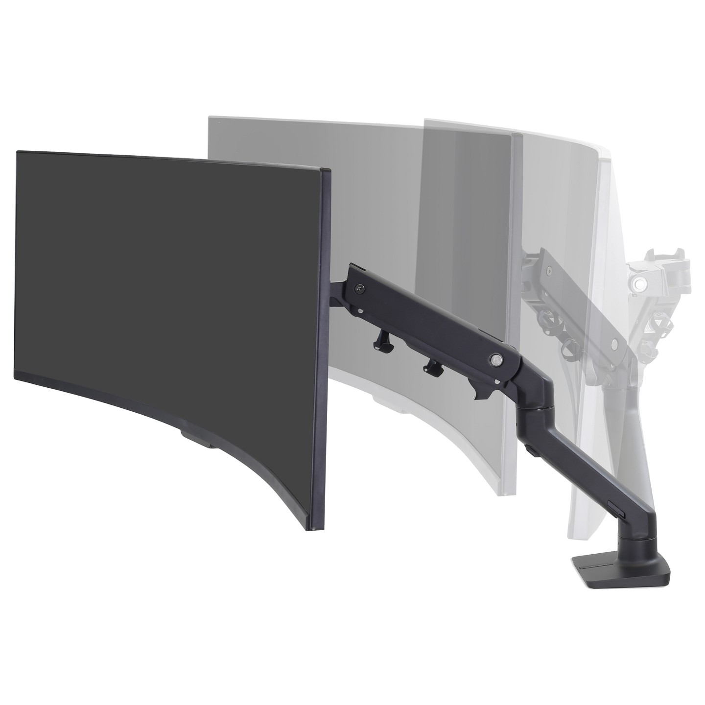 HX DESK MONITOR ARM WITH HD PIVOT MATTE BLACK — Buy in Cyprus with Fast Delivery