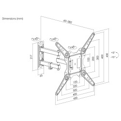 Equip Wandhalterung 23'-55' 1TFT V.bewegl.2Gelenke 30Kg sw retail — Buy in Cyprus with Fast Delivery