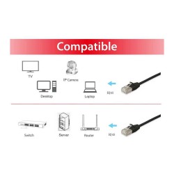 Equip Patchkabel Cat6A F FTP 2xRJ45 1.00m sw Slim LSZH Polybeutel — Buy in Cyprus with Fast Delivery