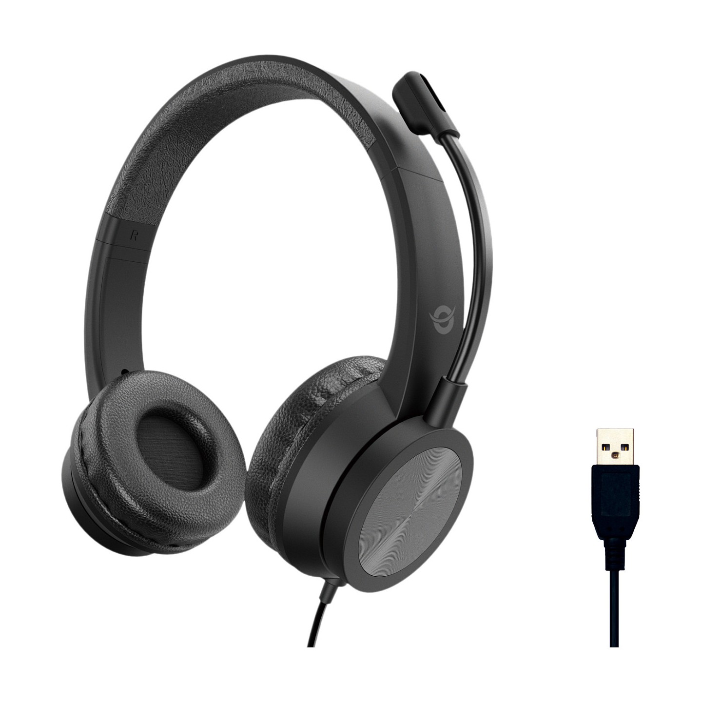 CONCEPTRONIC Headset USB-A Mikro.int.Bed.Stereo 2.0m sw — Buy in Cyprus with Fast Delivery
