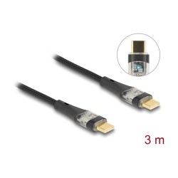 DELOCK USB 2.0 Typ-C St. zu St. transparent PD 3.0 100 W 3 m — Buy in Cyprus with Fast Delivery