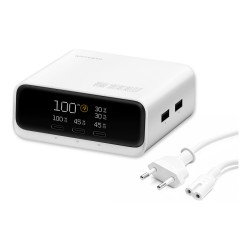 4smarts Desk Charger GaN Screen 100W 3C+2A. wei — Buy in Cyprus with Fast Delivery