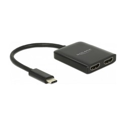 Adapter USB-C to Splitter 2x HDMI (BU) DisplayPort (BU) DeLOCK Black — Buy in Cyprus with Fast Delivery