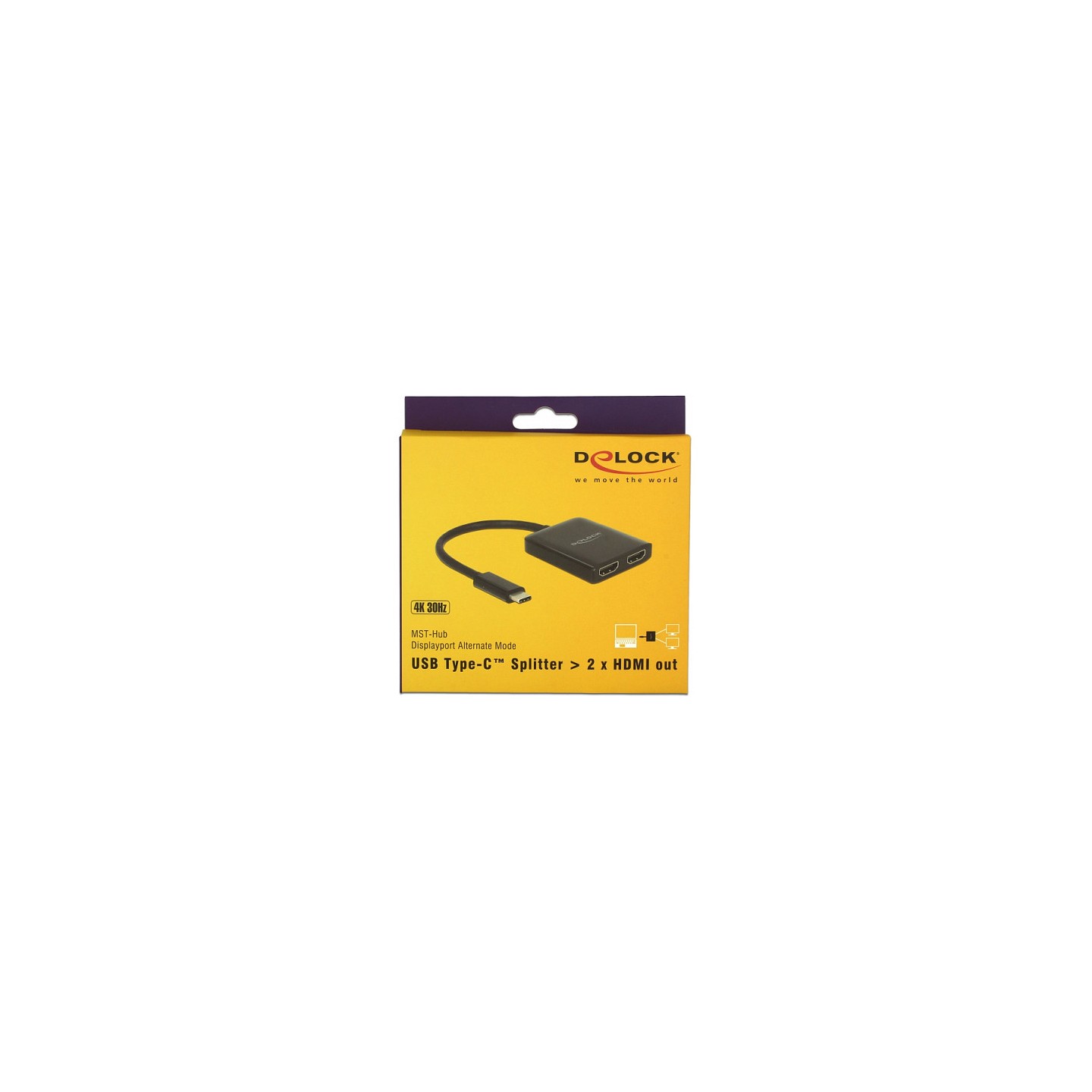 Adapter USB-C to Splitter 2x HDMI (BU) DisplayPort (BU) DeLOCK Black — Buy in Cyprus with Fast Delivery
