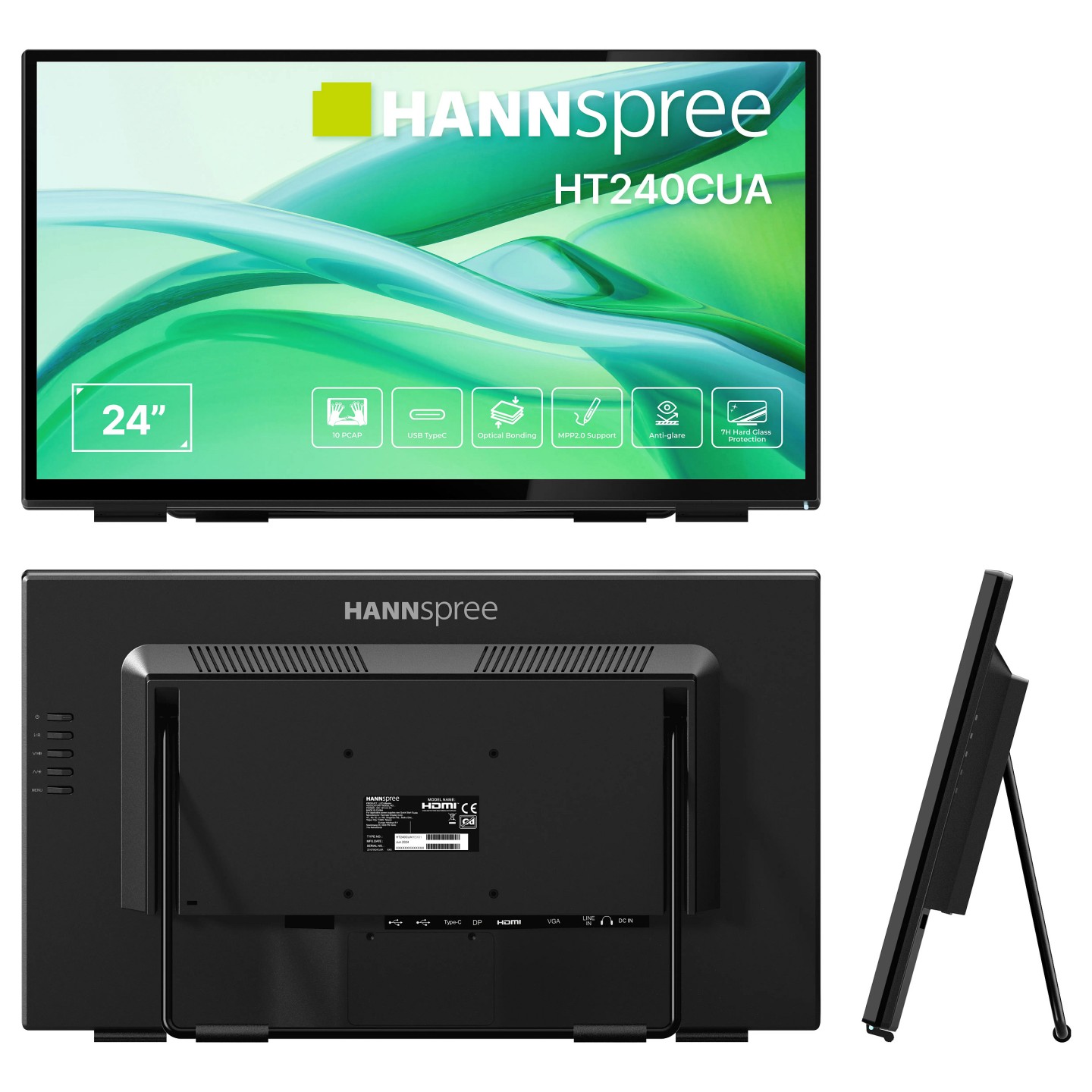 Hannspree 60.4cm (23.8') HT240CUA 16:9 M-TOUCH HDMI+DP+USBC — Buy in Cyprus with Fast Delivery