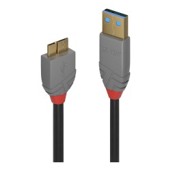 LINDY USB 3.0 Kabel Typ A Micro-B Anthra Line M M 0.5m — Buy in Cyprus with Fast Delivery