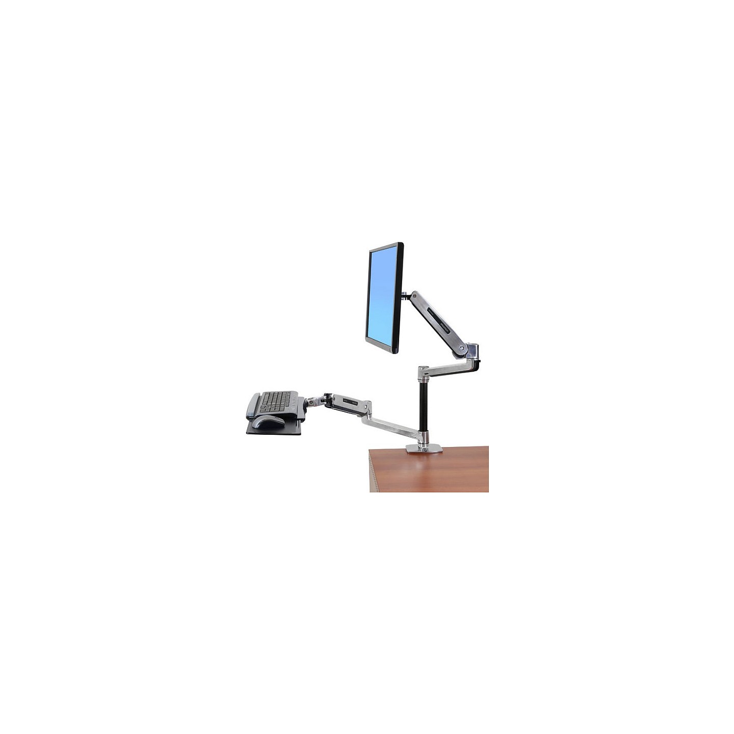 ERGOTRON LX HD Sit-Stand Desk Mount LCD max 13.6kg. anheben 51cm neigen 80grad schwenken 360grad drehen 90grad