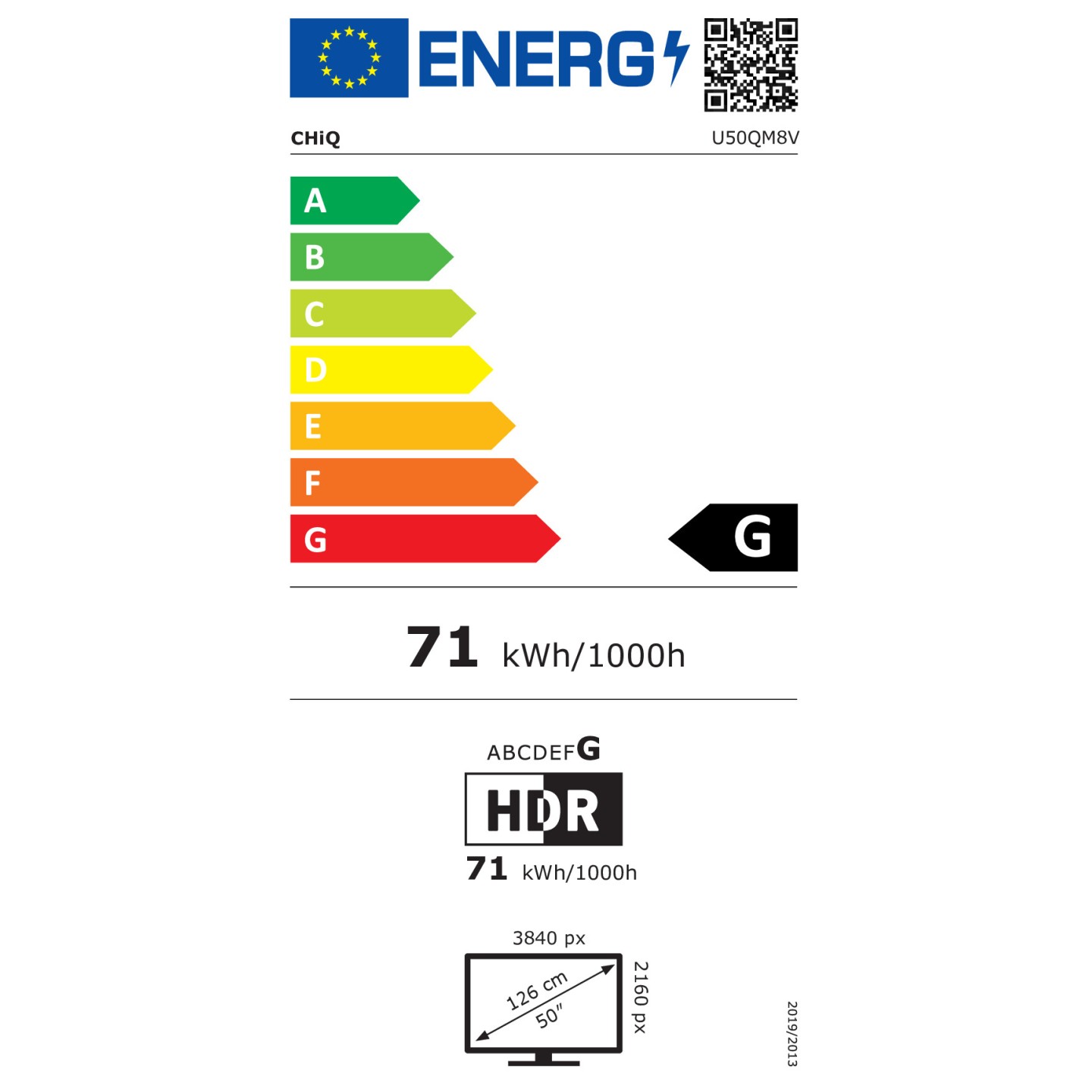 Chiq U50QM8V 50' 127cm 16:9 UHD QLED Google TV bk — Buy in Cyprus with Fast Delivery
