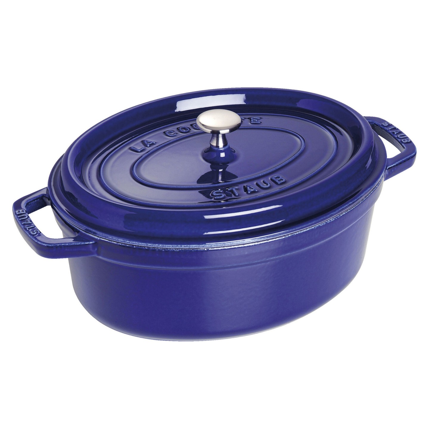 Staub La Cocotte 29cm oval dunkelblau. Gusseisen — Buy in Cyprus with Fast Delivery