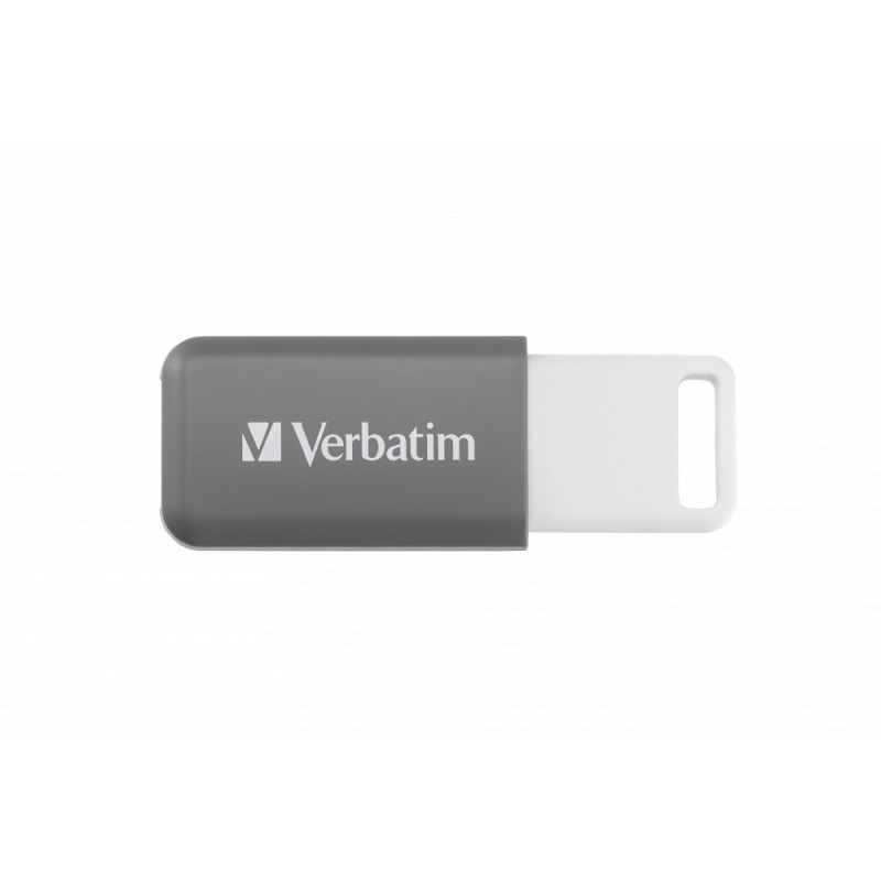 Buy Verbatim V DataBar USB 2.0 Flash Drive - 128GB - Grey, Slide, Key‑ring in Cyprus, Nicosia, Limassol, Larnaka, Pafos