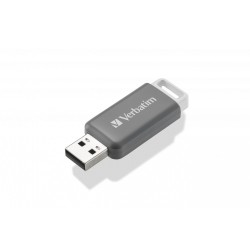Buy Verbatim V DataBar USB 2.0 Flash Drive - 128GB - Grey, Slide, Key‑ring in Cyprus, Nicosia, Limassol, Larnaka, Pafos
