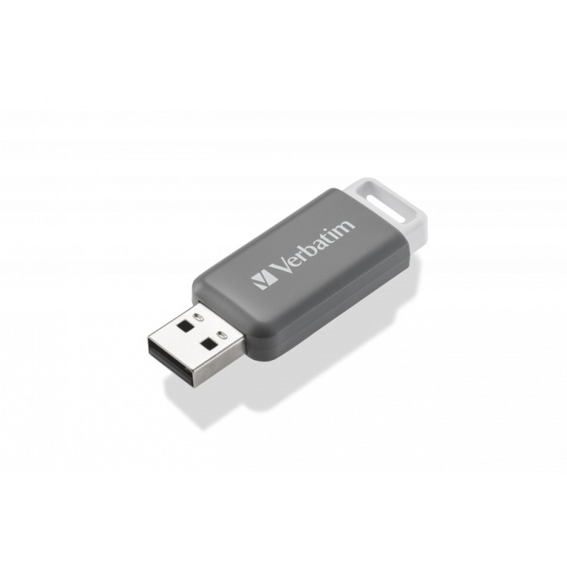 Buy Verbatim V DataBar USB 2.0 Flash Drive - 128GB - Grey, Slide, Key‑ring in Cyprus, Nicosia, Limassol, Larnaka, Pafos