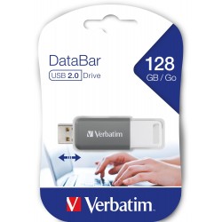 Buy Verbatim V DataBar USB 2.0 Flash Drive - 128GB - Grey, Slide, Key‑ring in Cyprus, Nicosia, Limassol, Larnaka, Pafos
