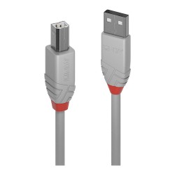 LINDY USB 2.0 Kabel Typ A B Anthra Line M M 1m — Buy in Cyprus with Fast Delivery