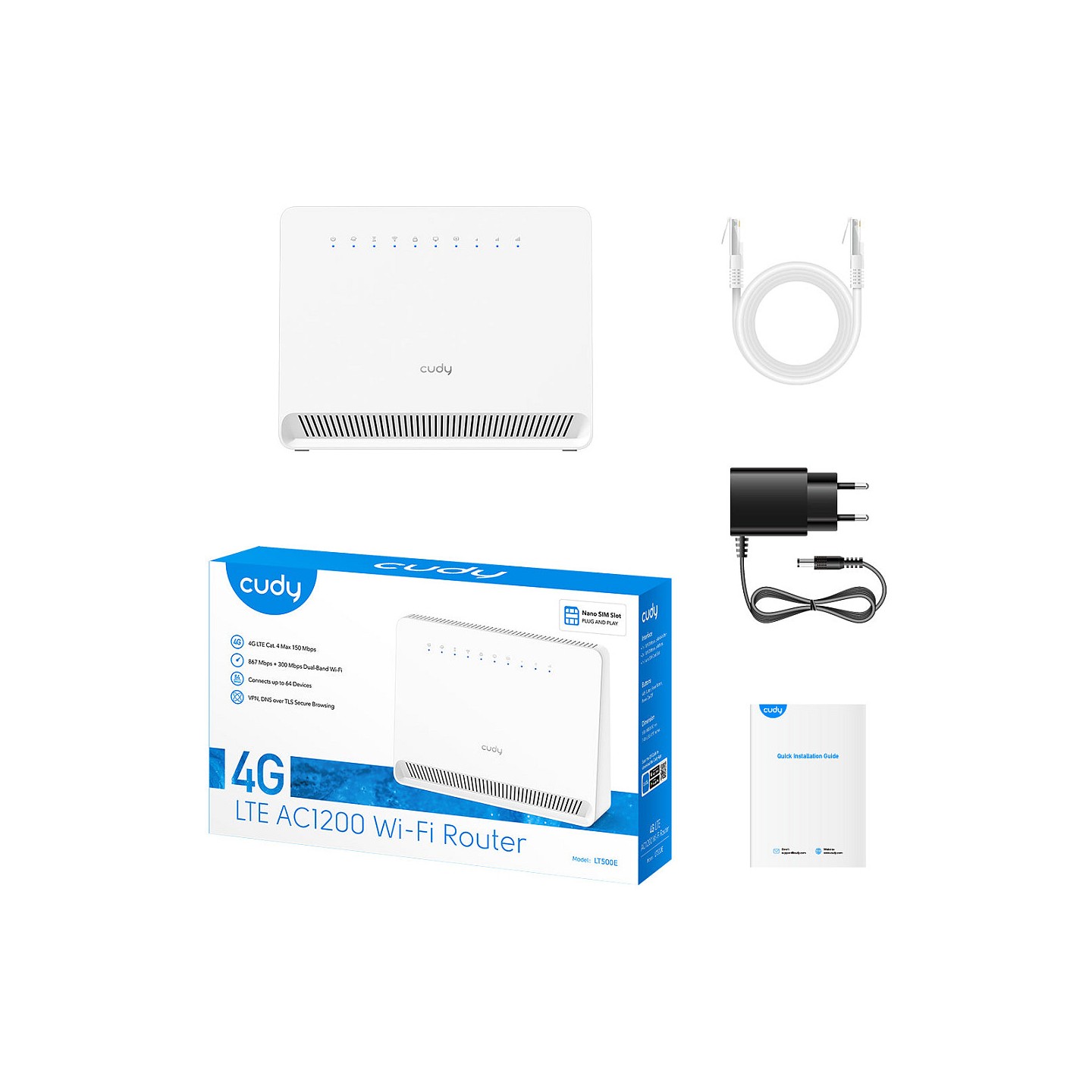 Cudy AC1200 Wi-Fi 4G LTE-Cat4 Router — Buy in Cyprus with Fast Delivery