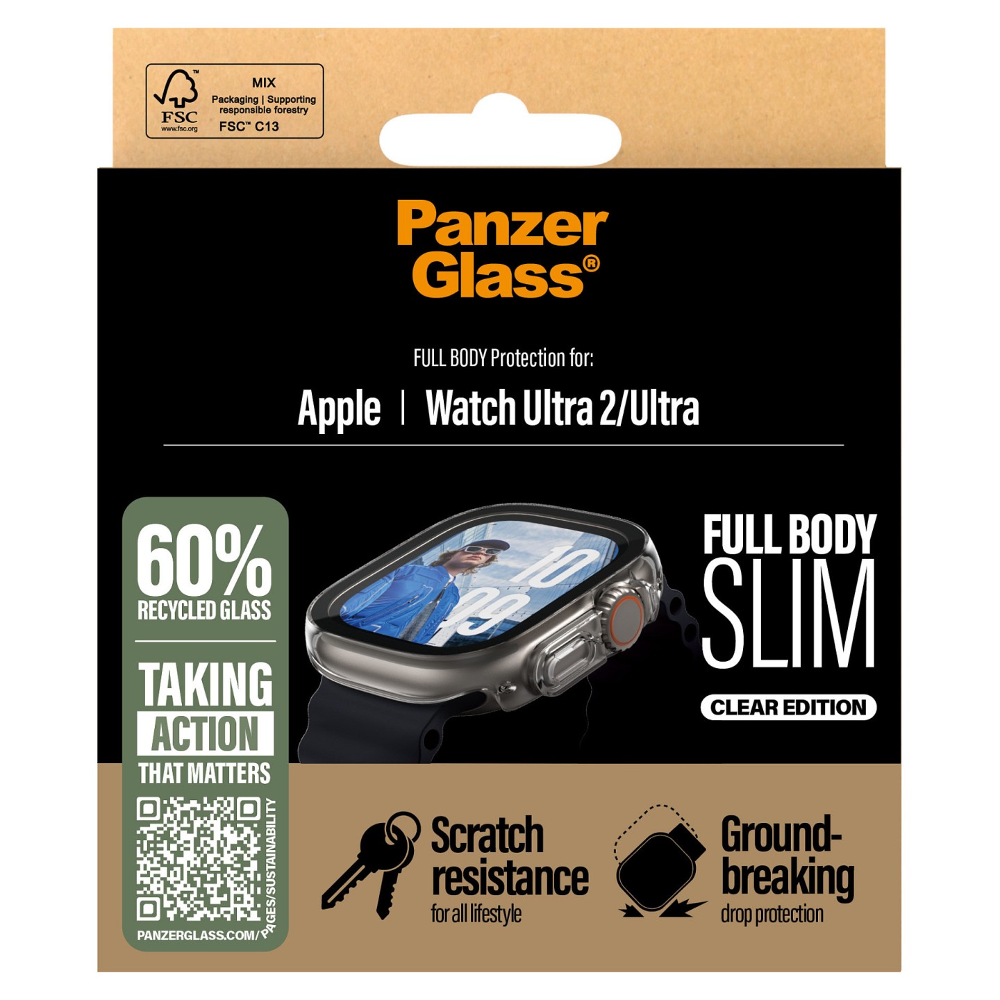 PanzerGlass Snappie Full Body Slim Clear Apple Watch Ultra 2 — Buy in Cyprus with Fast Delivery