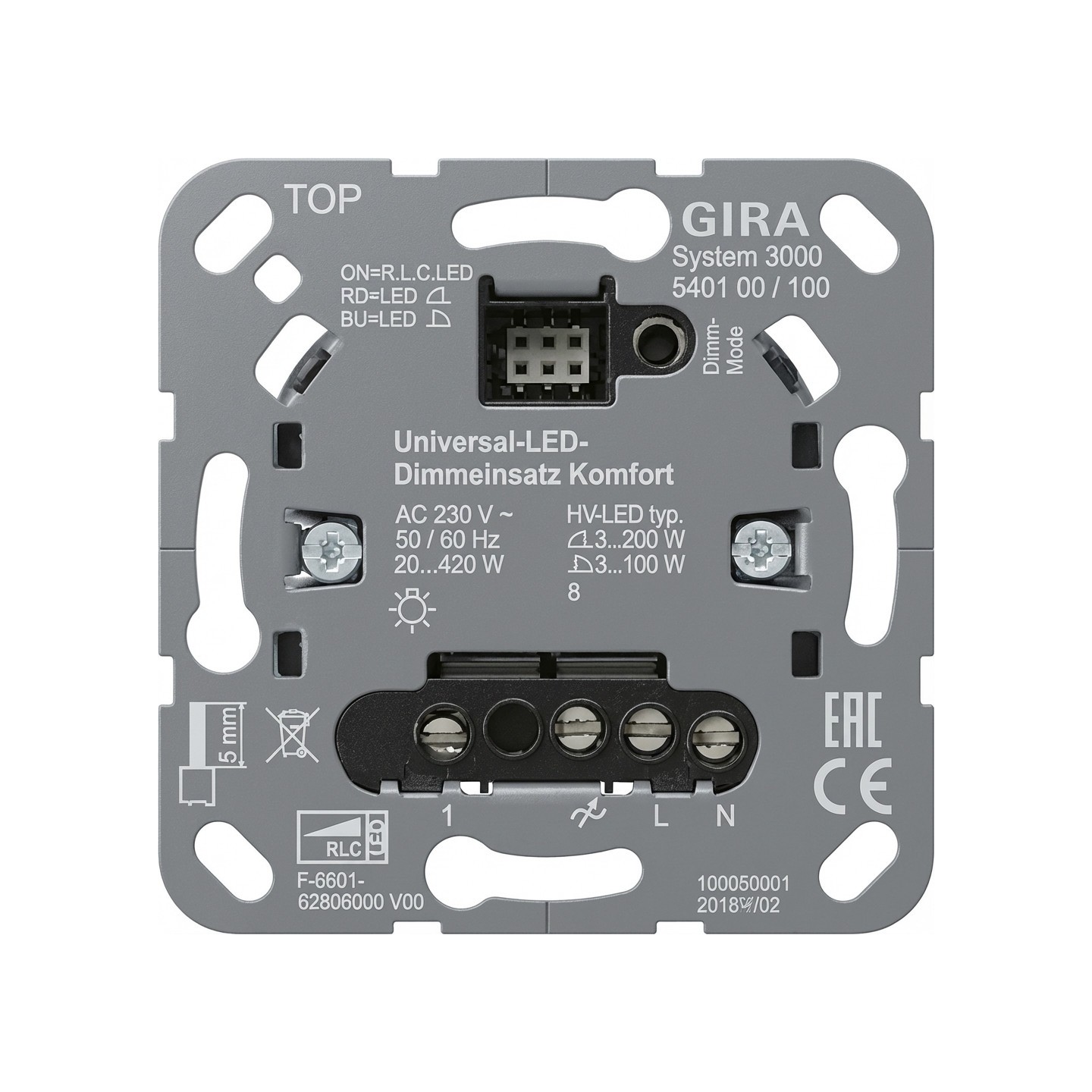 GIRA 540100 S3000 Uni-LED-Dimmeins. Komfort Einsatz — Buy in Cyprus with Fast Delivery
