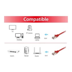 Equip Patchkabel Cat6A S FTP 2xRJ45 0.25m rot LSZH Polybeutel — Buy in Cyprus with Fast Delivery