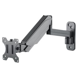 MANHATTAN Wandhalterung mit Gasdruckfeder und Kugelgelenk am Halterungsarm fuer Monitore von 48.18-81.28cm 17Z - 32Z ...