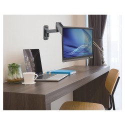 MANHATTAN Wandhalterung mit Gasdruckfeder und Kugelgelenk am Halterungsarm fuer Monitore von 48.18-81.28cm 17Z - 32Z ...