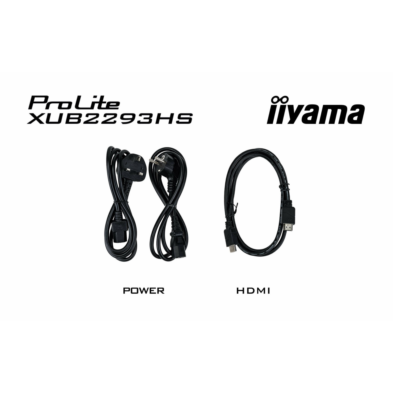 iiyama ProLite XUB2293HS-B6 - 21.5-inch IPS Full HD (1920x1080) 100Hz Monitor, HDMI & DP, Height-Adjustable Stand, Black