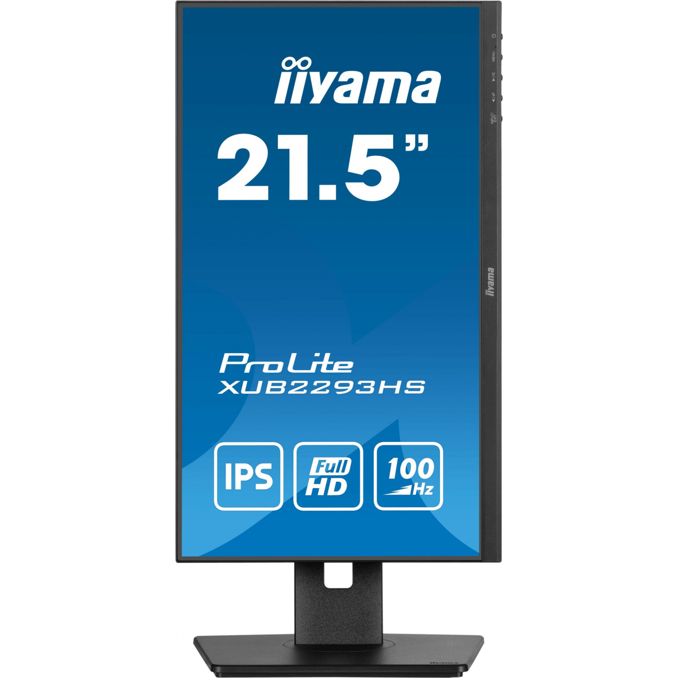 iiyama ProLite XUB2293HS-B6 - 21.5-inch IPS Full HD (1920x1080) 100Hz Monitor, HDMI & DP, Height-Adjustable Stand, Black