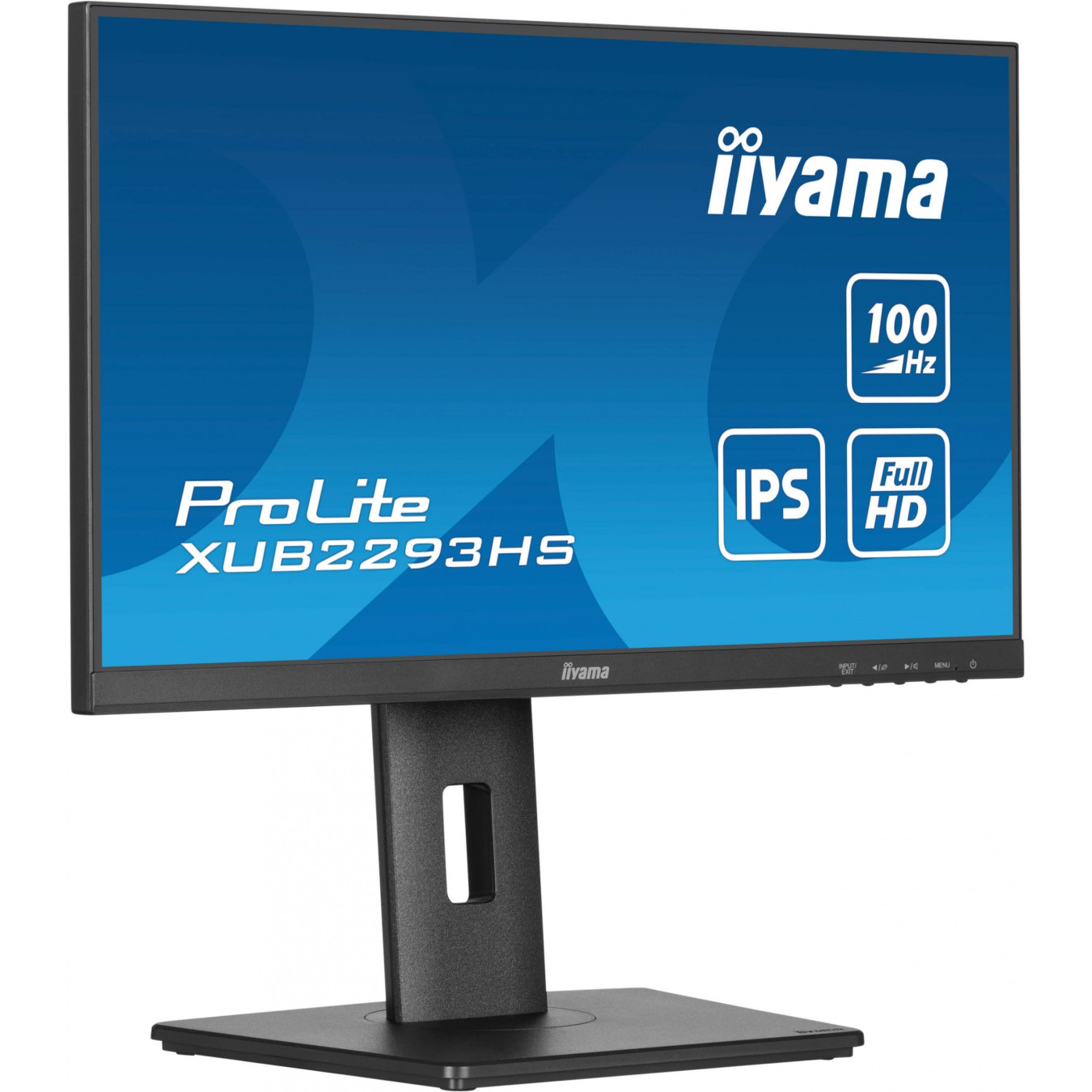 iiyama ProLite XUB2293HS-B6 - 21.5-inch IPS Full HD (1920x1080) 100Hz Monitor, HDMI & DP, Height-Adjustable Stand, Black