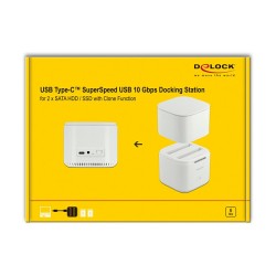USB Type-CTM 3.2 Dockingstation für 2 x 2.5? SATA HDD SSD mit Klon Funktion — Buy in Cyprus with Fast Delivery