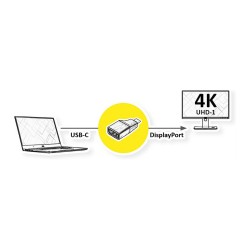 VALUE Display Adapter USB Typ C - DisplayPort v1.2 — Buy in Cyprus with Fast Delivery