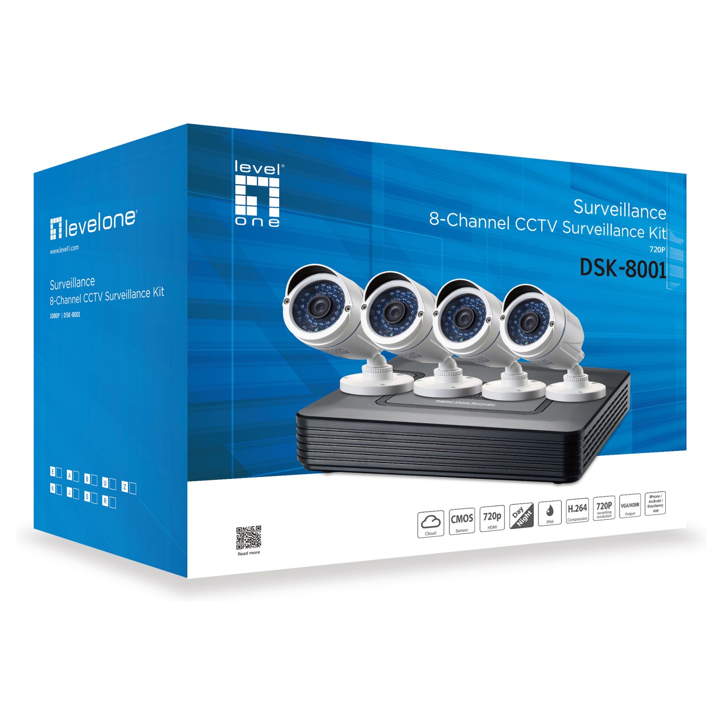 CCTV 8-Kanal Fix Out H.264 IR 4xCam inkl. — Buy in Cyprus with Fast Delivery