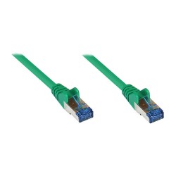 GoodConnections Patchkabel mit Rastnasenschutz. Cat. 6A. S FTP. PiMF. halogenfrei. 500MHz. grün. 0.5m.