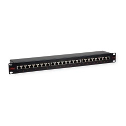 ROLINE 48.26cm 19Zoll-Patchpanel 1 HE 24 Ports Kat.5e Class D schwarz — Buy in Cyprus with Fast Delivery