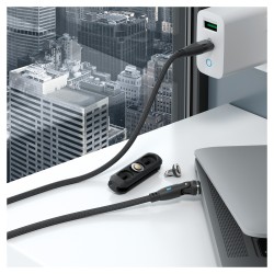 RealPower Magnetic cable 100 Watt.1m.black mit Adaptern — Buy in Cyprus with Fast Delivery