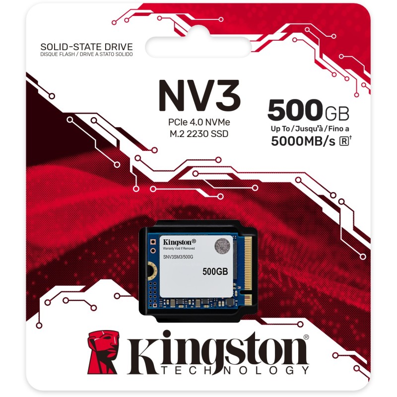 Buy Kingston NV3 M.2 2230 - 500GB NVMe PCIe Gen4 x4 SSD, Up to 5000/3000 MB/s in Cyprus, Nicosia, Limassol, Larnaka, Pafos