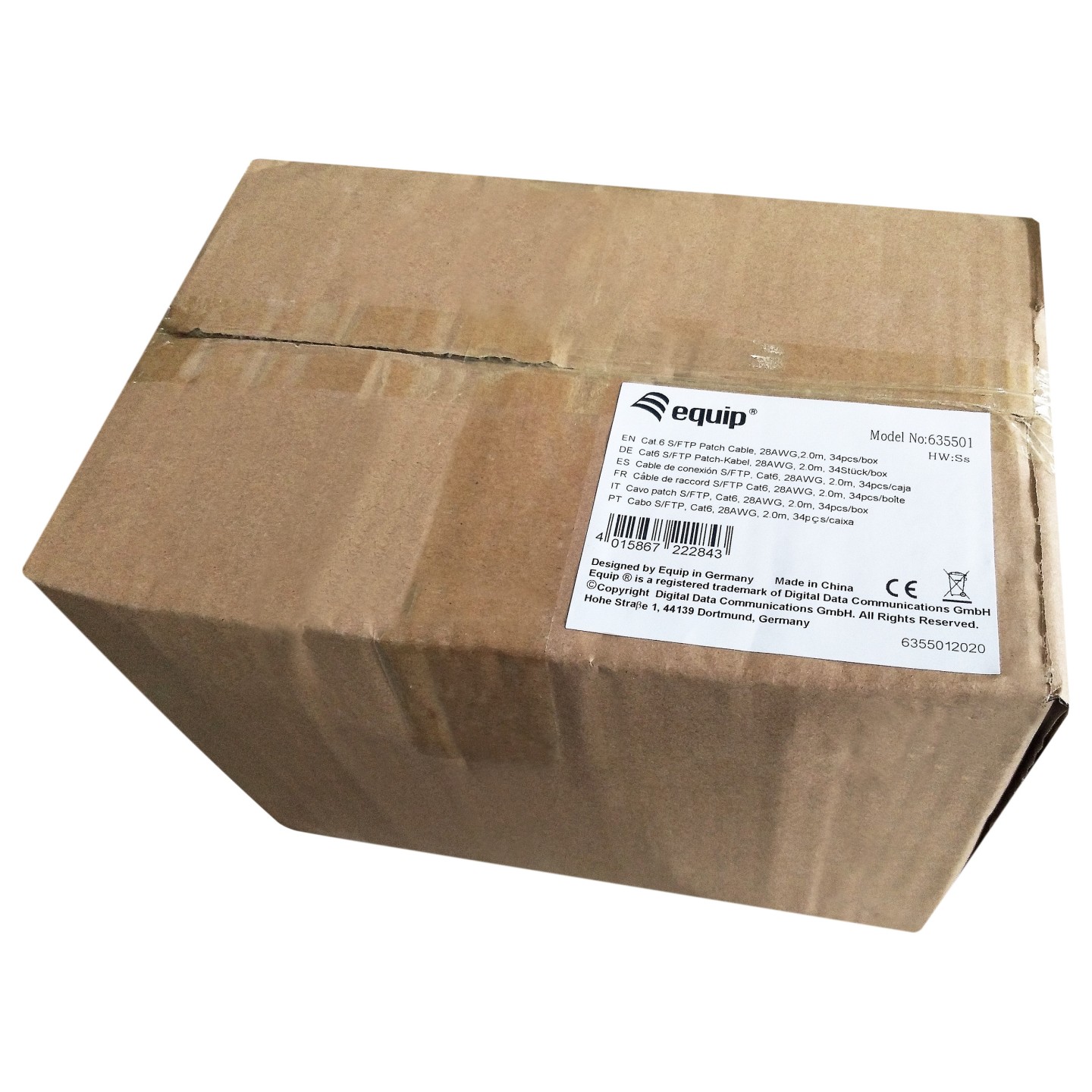 Equip Patchkabel Cat6 34x set S FTP 2xRJ45 2.00m gr LSZH — Buy in Cyprus with Fast Delivery