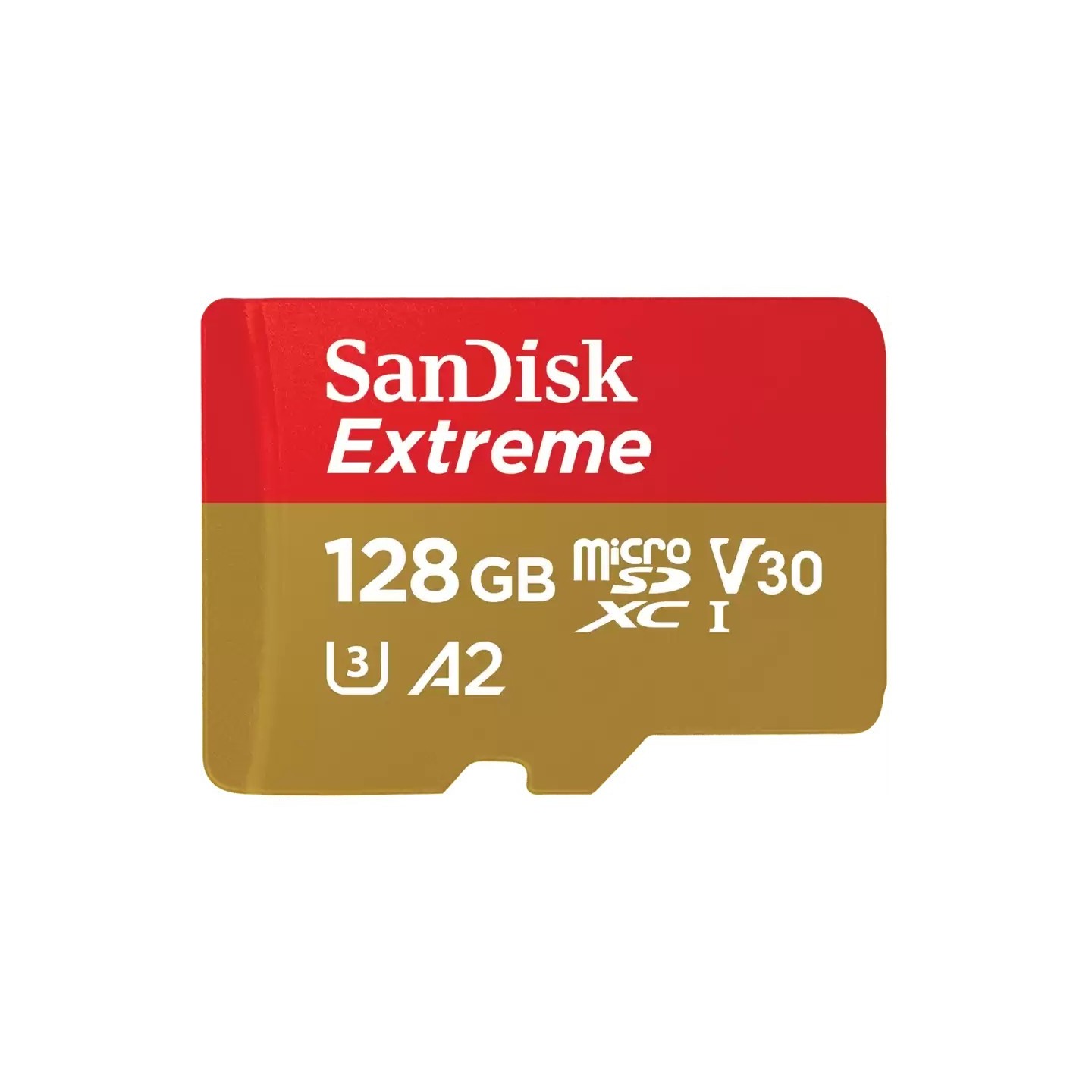 SanDisk Extreme microSDXC - 128GB - Gold/Red, UHS-I (U3) V30, 160MB/s Read, 90MB/s Write — Buy in Cyprus with Fast Delivery