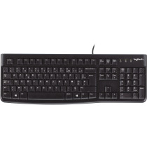 Logitech K120 - Wired USB Full-Size (100%) AZERTY French Keyboard - Black — Buy in Cyprus with Fast Delivery