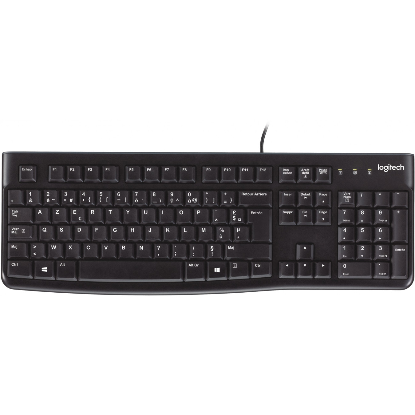 Logitech K120 - Wired USB Full-Size (100%) AZERTY French Keyboard - Black — Buy in Cyprus with Fast Delivery