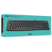 Logitech K120 - Wired USB Full-Size (100%) AZERTY French Keyboard - Black — Buy in Cyprus with Fast Delivery