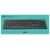 Logitech K120 - Wired USB Full-Size (100%) AZERTY French Keyboard - Black — Buy in Cyprus with Fast Delivery