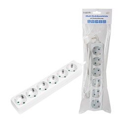 Logilink Steckdosenleiste 6-fach mit Schutzkontakt . weiß — Buy in Cyprus with Fast Delivery