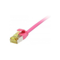 Synergy21 Patchkabel RJ45. CAT6A 500Mhz. 0.25m. magenta. U FTP. slimline rund d3.8mm. TPE LSZH(Superflex). AWG32. mi...