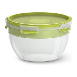 Emsa N1060700 Clip & Go Salatbox rund mit Einsatz und Dressingbox transparent. g — Buy in Cyprus with Fast Delivery
