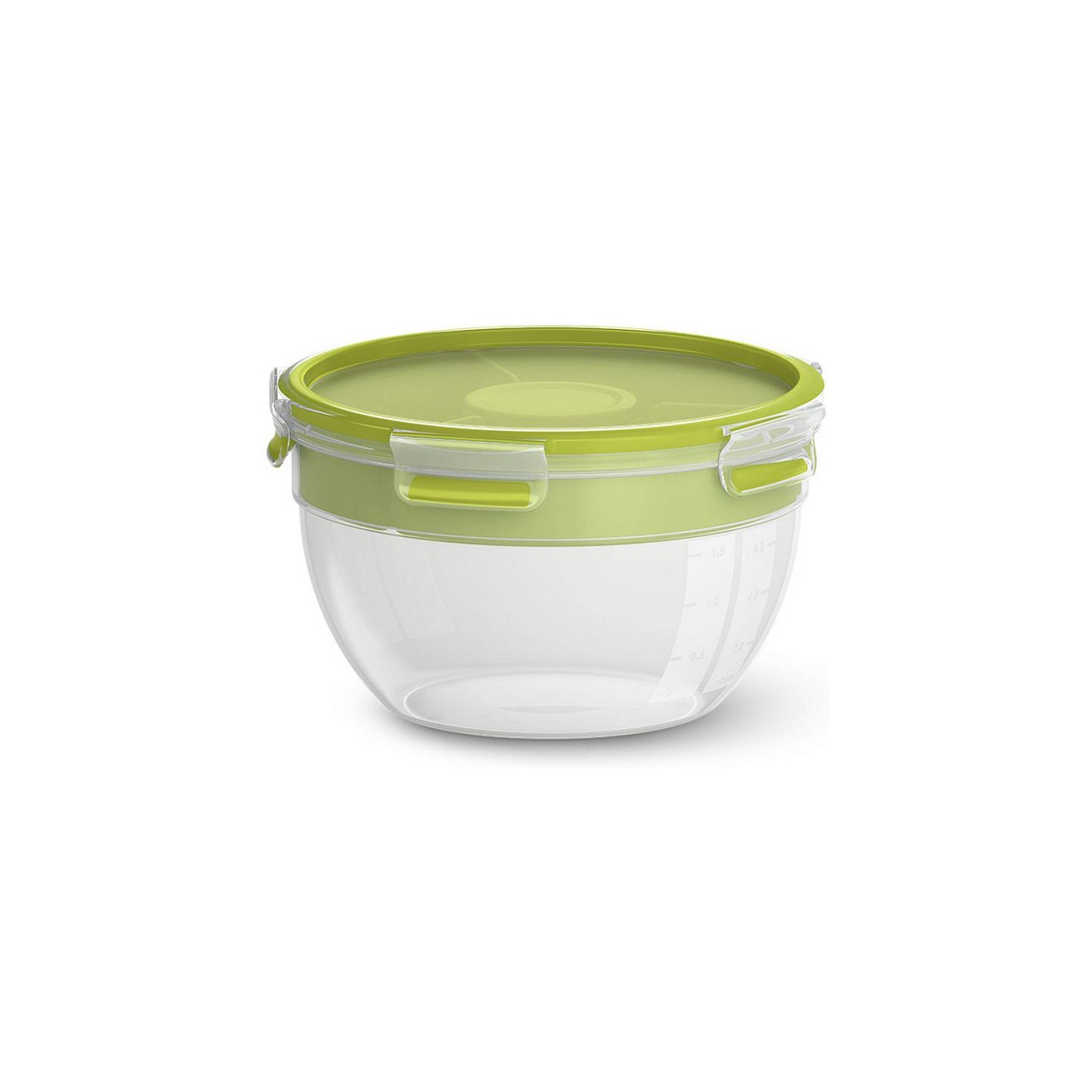 Emsa N1060700 Clip & Go Salatbox rund mit Einsatz und Dressingbox transparent. g — Buy in Cyprus with Fast Delivery