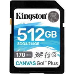 Buy Kingston Canvas Go! Plus SDXC - 512GB - UHS‑I U3/V30, 170MB/s Read, 90MB/s... in Cyprus, Nicosia, Limassol, Larnaka, Pafos