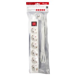 Equip Steckdosenleiste 6-fach Schuko 1.5m Kabel mit Schalter — Buy in Cyprus with Fast Delivery