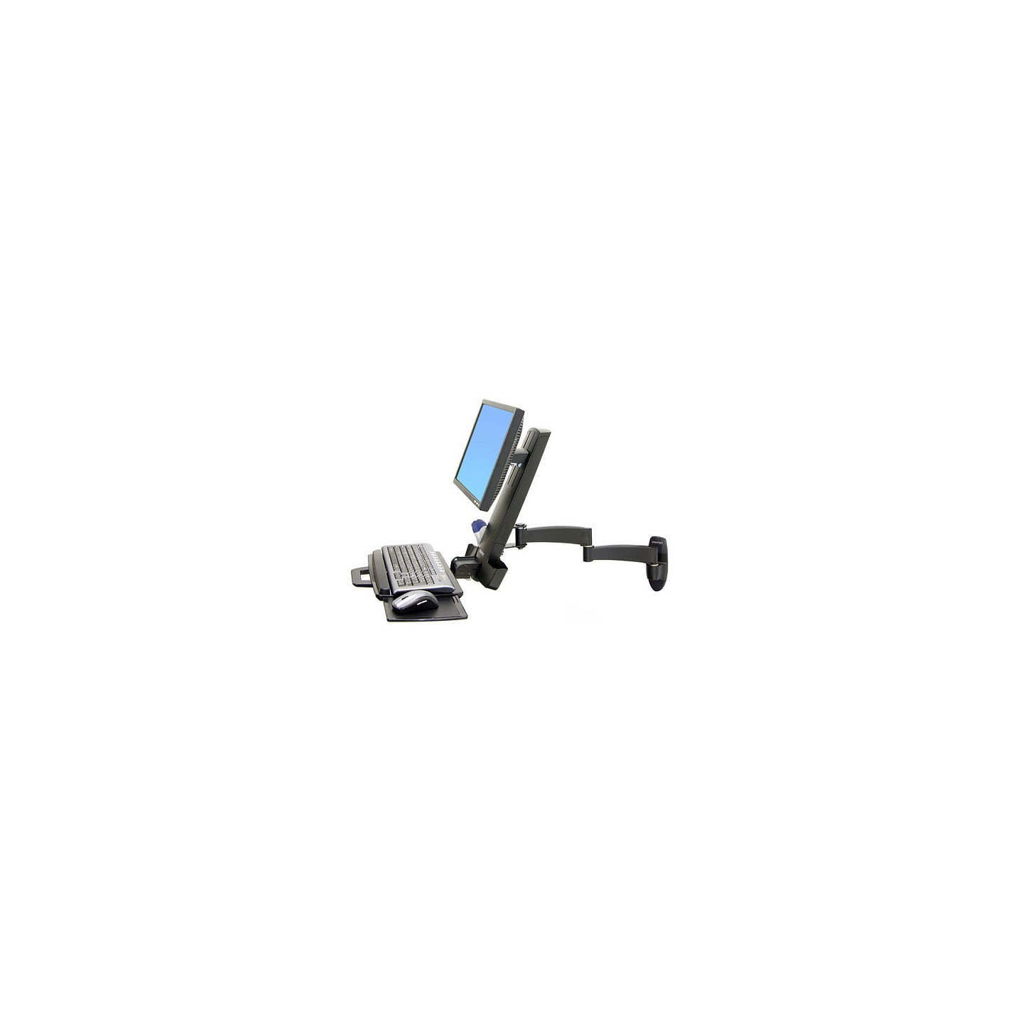 ERGOTRON Combo Arm der Serie 200 schwarz fuer LCD bis 61cm 24 Zoll Tastatur Maus Handballenauflage und Barcode Lesege...