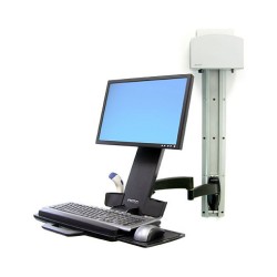 ERGOTRON Combo Arm der Serie 200 schwarz fuer LCD bis 61cm 24 Zoll Tastatur Maus Handballenauflage und Barcode Lesege...