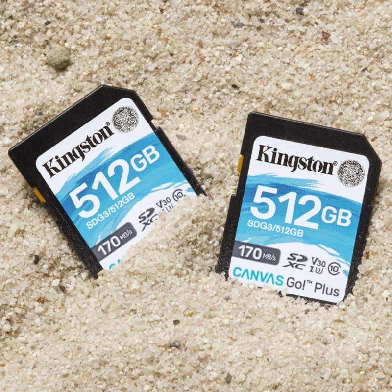 Buy Kingston Canvas Go! Plus SDXC - 512GB - UHS‑I U3/V30, 170MB/s Read, 90MB/s... in Cyprus, Nicosia, Limassol, Larnaka, Pafos